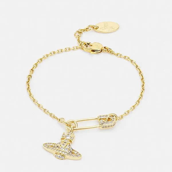 Vòng Đeo Tay Nữ Vivienne Westwood Lucrece Bracelet VW951L04N-F11 Màu Vàng Gold