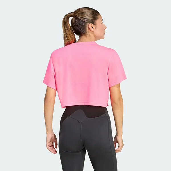 Áo Croptop Nữ Adidas Train Essentials Boxy Workout Tee KB7910 Màu Hồng Size S