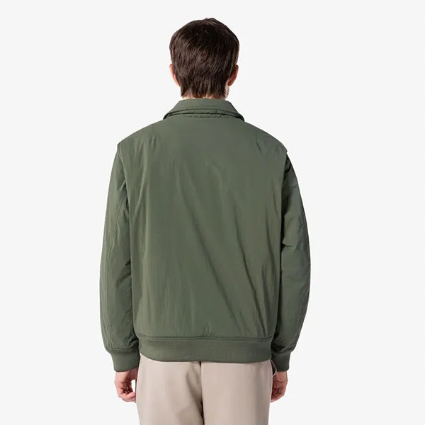 Áo Khoác Nam Lacoste Collared Padded Blouson Jumper BH3511 54N BMY Màu Xanh Rêu Size 48