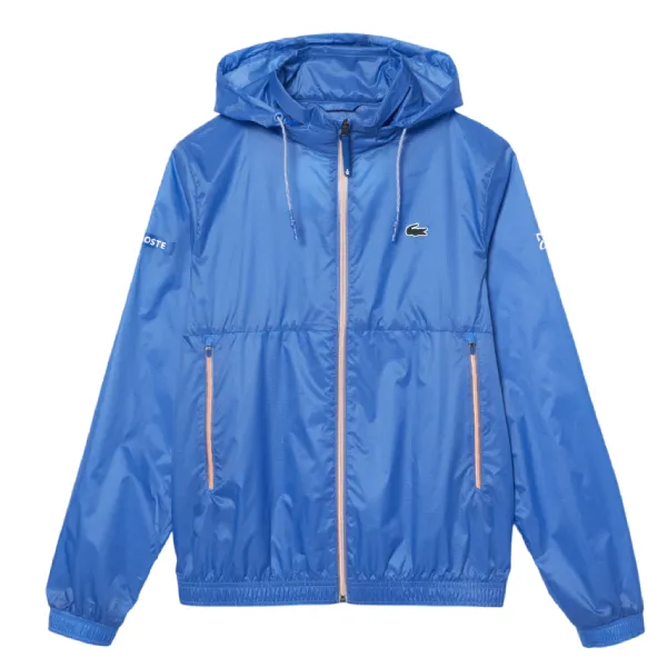 Áo Khoác Nam Lacoste Tennis x Novak Djokovic Zip Jacket BH5043 L99 Màu Xanh Dương Size 50