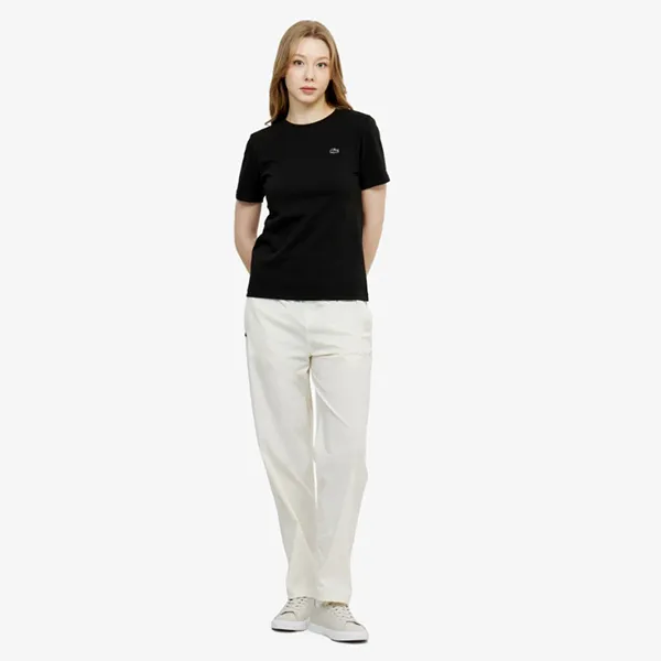 Áo Phông Nữ Lacoste Women's Basic T-Shirt TF791E 031 Màu Đen Size 34