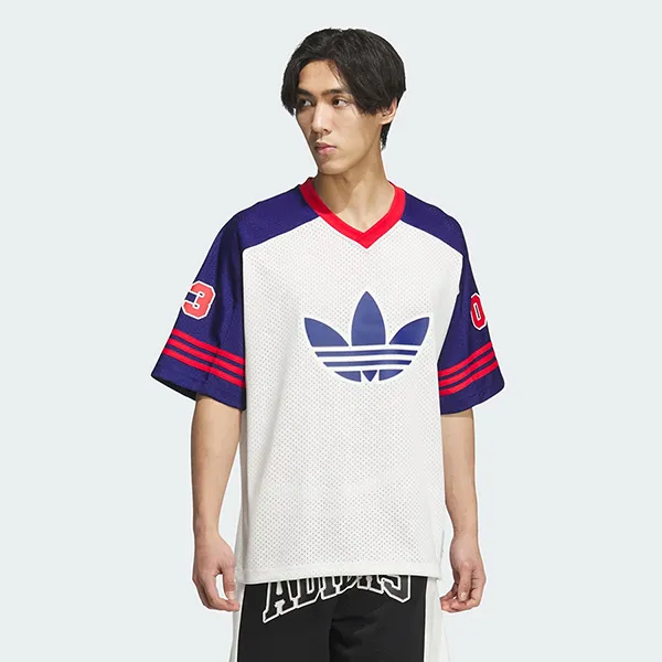 Áo Phông Unisex Adidas Originals Retro Street Basketball T-Shirt JC6801 Màu Trắng/Xanh Size S