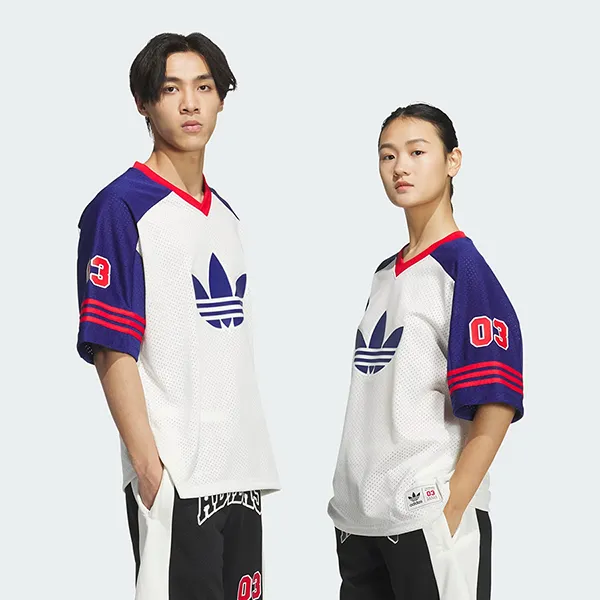 Áo Phông Unisex Adidas Originals Retro Street Basketball T-Shirt JC6801 Màu Trắng/Xanh Size S