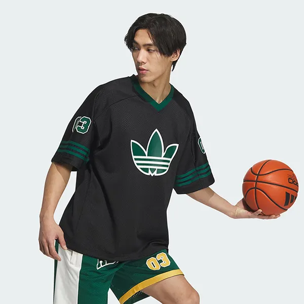 Áo Phông Unisex Adidas Originals Retro Street Basketball T-Shirt JC6803 Màu Đen Size XS