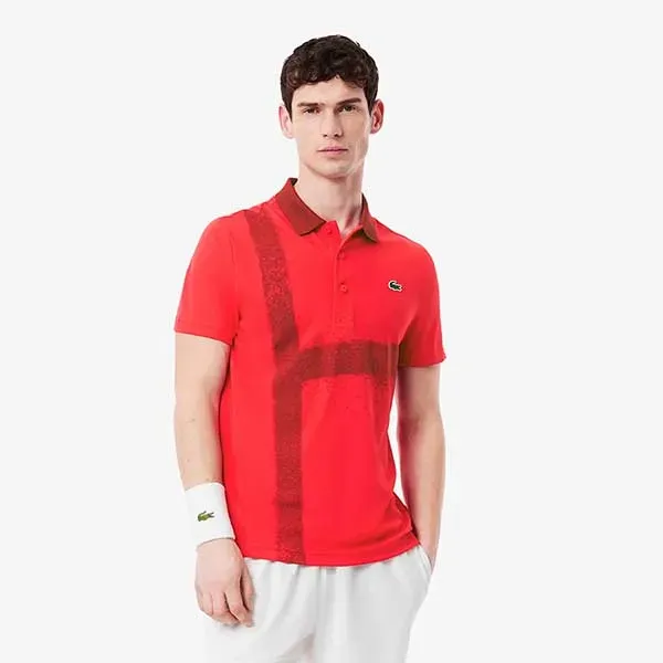 Áo Polo Nam Lacoste Tennis x Novak Djokovic Polo Shirt DH8971 ZBG Màu Đỏ Size 4