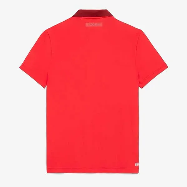 Áo Polo Nam Lacoste Tennis x Novak Djokovic Polo Shirt DH8971 ZBG Màu Đỏ Size 4