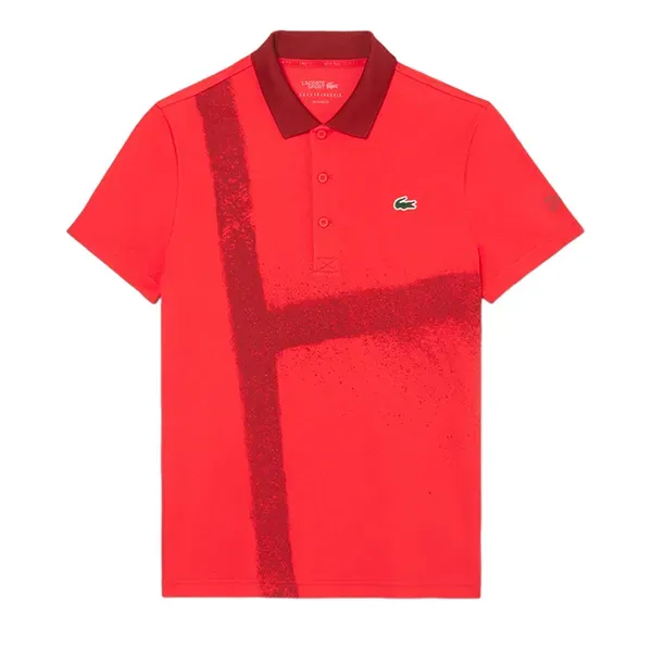 Áo Polo Nam Lacoste Tennis x Novak Djokovic Polo Shirt DH8971 ZBG Màu Đỏ Size 4