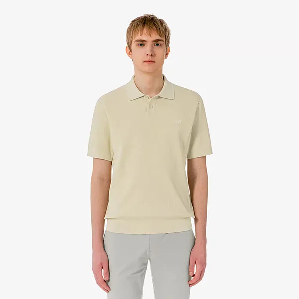 Áo Polo Len Nam Lacoste Golf Texture Sweater AH011E - 02S Màu Be Size 3