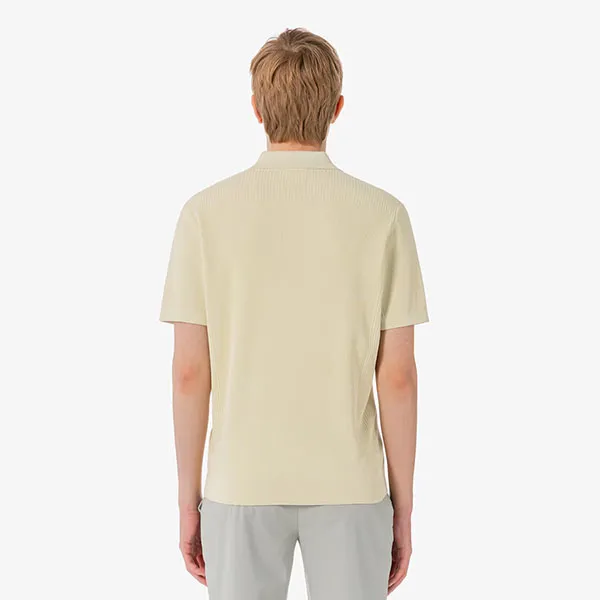 Áo Polo Len Nam Lacoste Golf Texture Sweater AH011E - 02S Màu Be Size 3