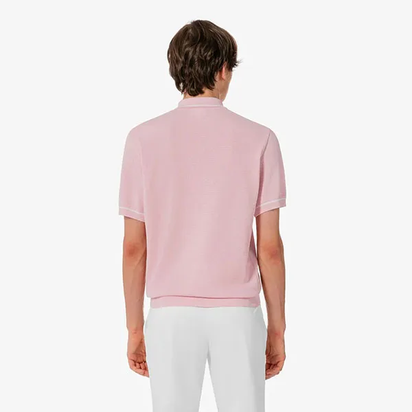 Áo Polo Len Nam Lacoste Men's Scallop Sweater AH720E - ADY Màu Hồng Size 4