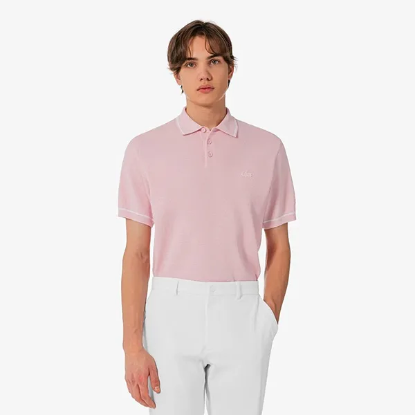 Áo Polo Len Nam Lacoste Men's Scallop Sweater AH720E - ADY Màu Hồng Size 4
