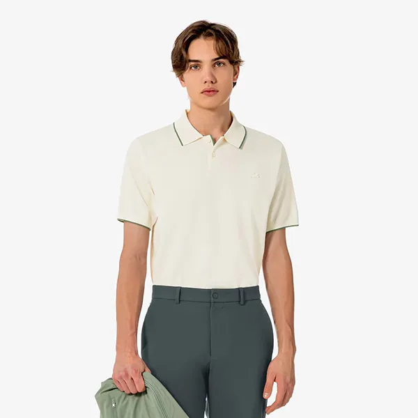 Áo Polo Len Nam Lacoste Men's Tipping Paper Short Sleeve Sweater PH744E - 056 Màu Trắng Size 4