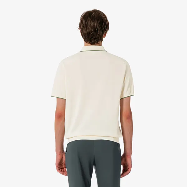 Áo Polo Len Nam Lacoste Men's Tipping Paper Short Sleeve Sweater PH744E - 056 Màu Trắng Size 4