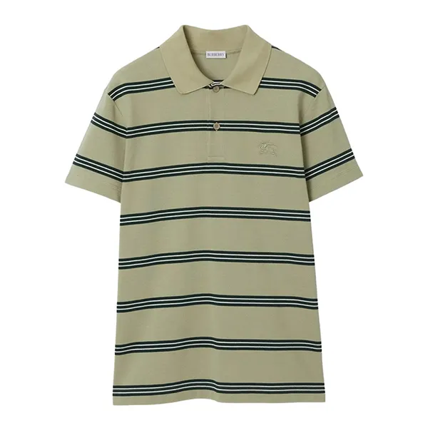 Áo Polo Nam Burberry Striped Cotton 8106380 Màu Xanh Green Size S