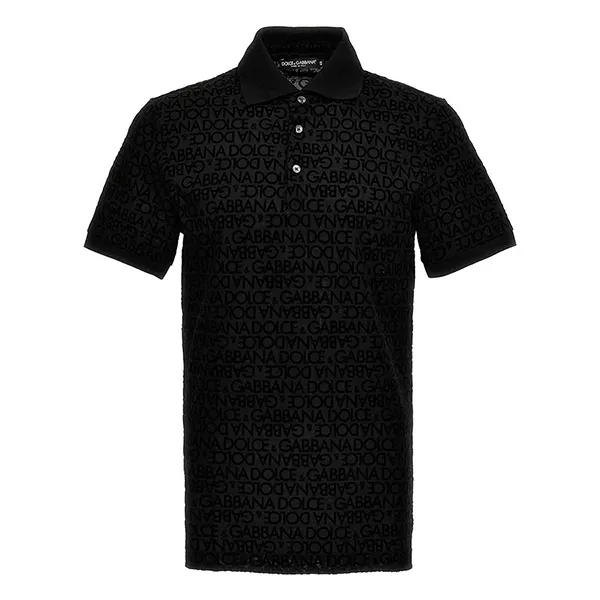Áo Polo Nam Dolce & Gabbana D&G Logo G8PT0TG7KV1N0000 Màu Đen Size 46
