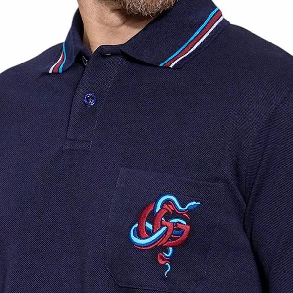 Áo Polo Nam Gucci Shirt Màu Xanh Navy Size S