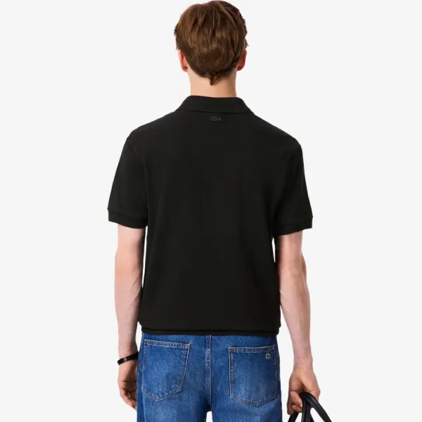 Áo Polo Nam Lacoste Classic Fit Diamanté Crocodile Piqué PH6884-51-031 Màu Đen Size 5