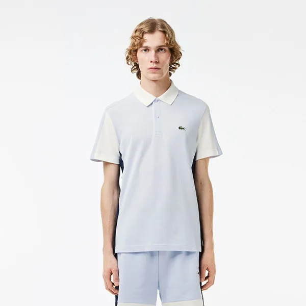 Áo Polo Nam Lacoste Pique Colourblock Shirt PH1302 - IHJ Màu Ghi Size 3