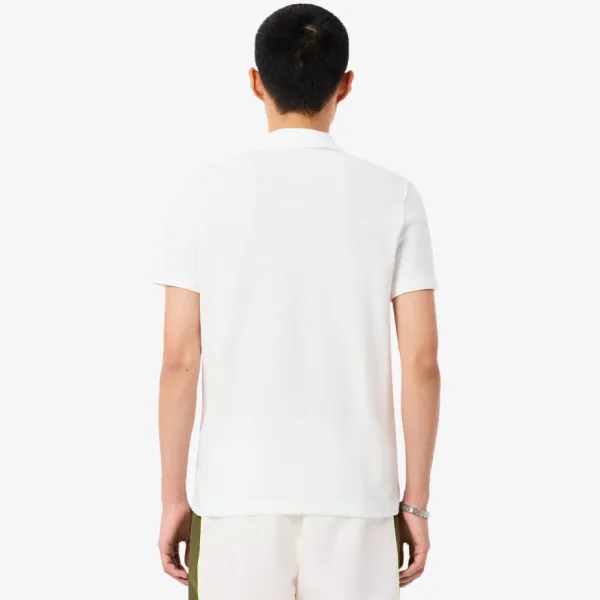 Áo Polo Nam Lacoste Regular Fit Colorblock Petit Piqué PH5918-51-9IV Màu Trắng Size 5