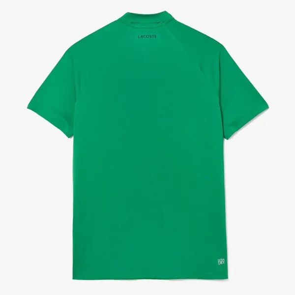 Áo Polo Nam Lacoste Tennis x Novak Djokovic Regular Fit On Court Polo Shirt DH2614 I6W Màu Xanh Green Size 3