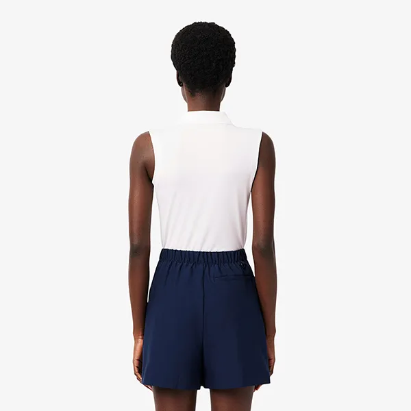 Áo Polo Nữ Lacoste Slim Fit UV Protect Stretch Golf PF7414 99 001 Màu Trắng Size 38
