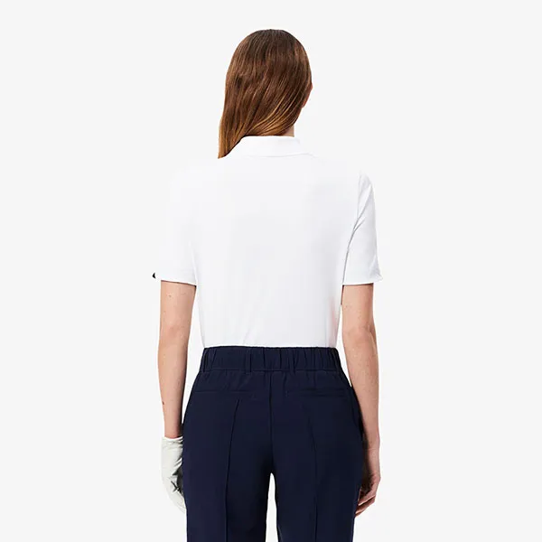 Áo Polo Nữ Lacoste Women's Slim Fit UV Protect Stretch Golf PF5179 51 522 Màu Trắng Size 34