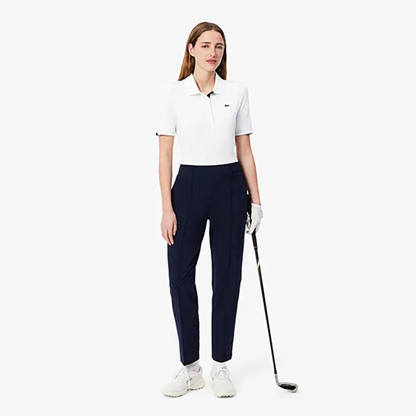 Áo Polo Nữ Lacoste Women's Slim Fit UV Protect Stretch Golf PF5179 51 522 Màu Trắng Size 34