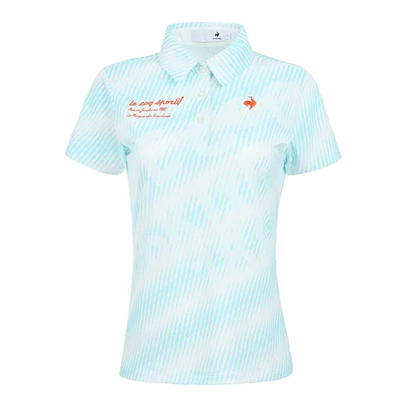 Áo Polo Nữ Le Coq Sportif LG6SHST1LV-SA00 Màu Trắng Phối Xanh Size S