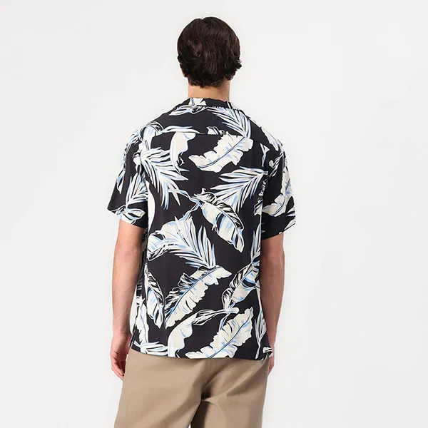 Áo Sơ Mi Cộc Tay Nam Tommy Hilfiger Lightweight Regular Fit Tropical Short Sleeve Shirt 39449 - 0GJ Màu Đen Size XS