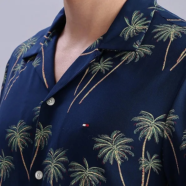 Áo Sơ Mi Cộc Tay Nam Tommy Hilfiger Regular Fit 38580 - DAF Màu Xanh Navy Size XS