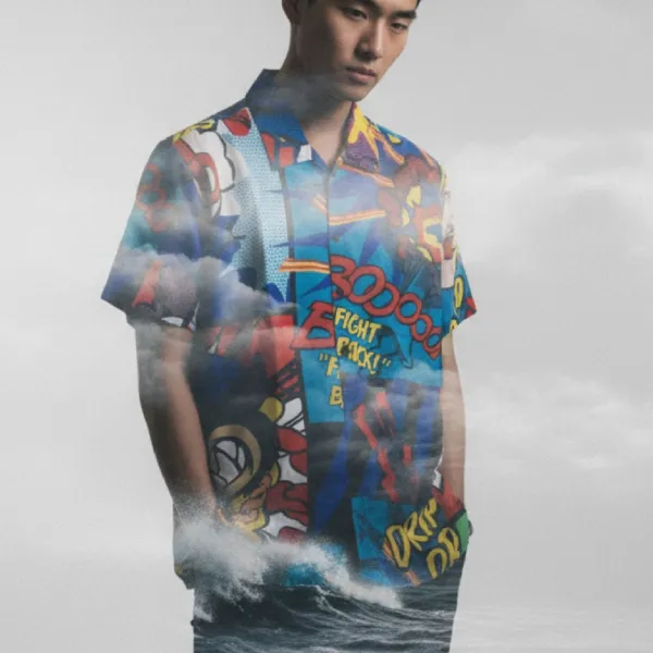 Áo Sơ Mi Nam Reason Clothing Shirt With Multiple Patterns A1-211 Phối Màu Size L