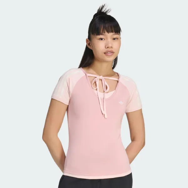 Áo Thun Nữ Adidas Summer Glow Vintage Tee T-Shirt KY8130 Màu Hồng Be Size S