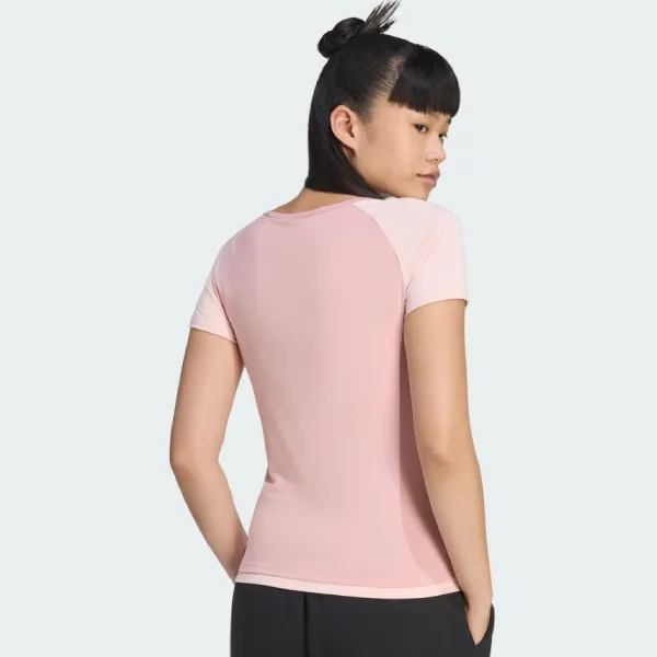 Áo Thun Nữ Adidas Summer Glow Vintage Tee T-Shirt KY8130 Màu Hồng Be Size S