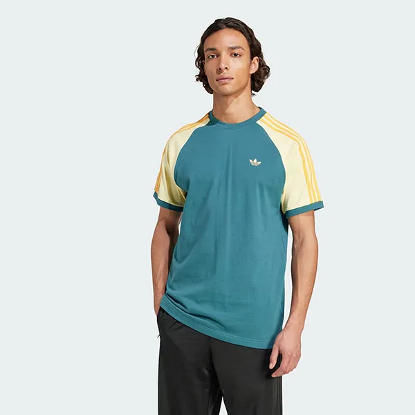 Áo Thun Nam Adidas Originals Cali Tee KC4961 Màu Xanh - Vàng Size M