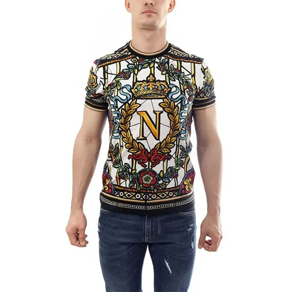 Áo Thun Nam Dolce & Gabbana D&G Multicolor T-Shirt Phối Màu Size 48