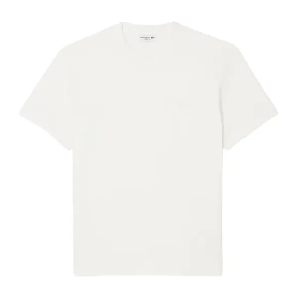 Áo Thun Nam Lacoste Ribbed Neck Petit Piqué T-Shirt White TH5477 51 70V Màu Trắng Size 3