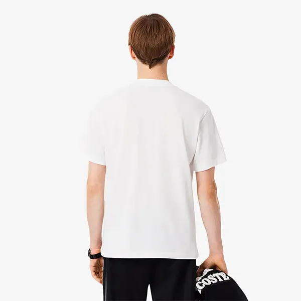 Áo Thun Nam Lacoste Ribbed Neck Petit Piqué T-Shirt White TH5477 51 70V Màu Trắng Size 3