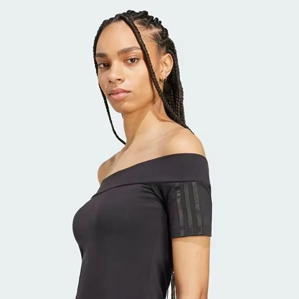 Áo Thun Nữ Adidas Adicolor Short-Sleeved T-shirt In Bandeau Style JV9742 Màu Đen Size S