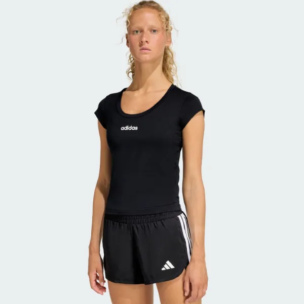 Áo Thun Nữ Adidas Baby Tee Hyperglam Black KC7676 Tshirt Màu Đen Size S