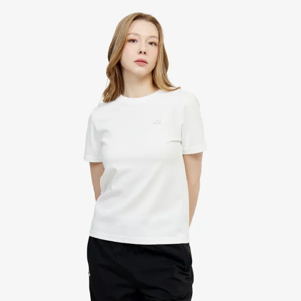 Áo Thun Nữ Lacoste Short-Sleeve T-Shirt TF791E 70V Màu Trắng Size 34