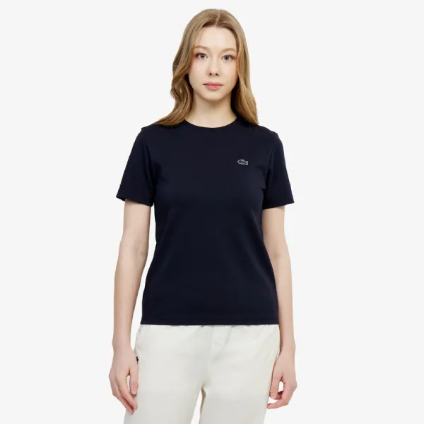 Áo Thun Nữ Lacoste Short-Sleeve T-Shirt TF791E HDE Màu Xanh Navy Size 34