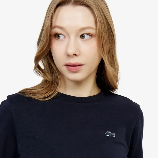 Áo Thun Nữ Lacoste Short-Sleeve T-Shirt TF791E HDE Màu Xanh Navy Size 34