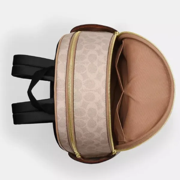 Balo Nữ Coach Court Backpack In Signature Canvas Màu Be
