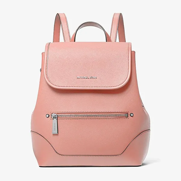 Balo Nữ Michael Kors MK Harrison Medium Backpack In Saffiano Leather 30S3S8HB2L Màu Hồng