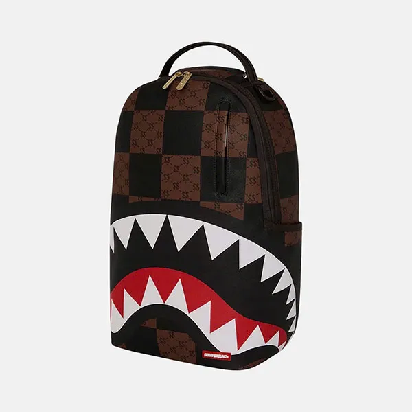 Balo Sprayground That Big Check Shark Backpack Màu Đen Nâu