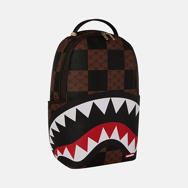 Balo Sprayground That Big Check Shark Backpack Màu Đen Nâu