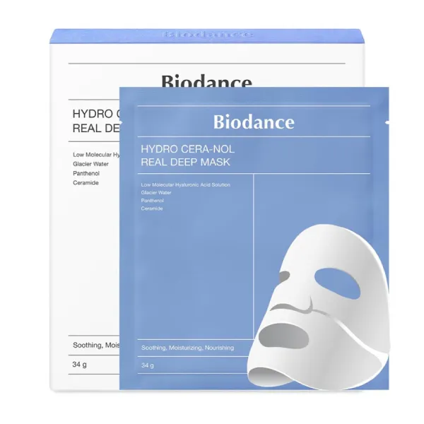 Mặt Nạ Thạch Hỗ Trợ Dưỡng Ẩm Sâu Cải Thiện Da Khô Ráp Biodance Hydro Cera-nol Real Deep Mask (Hộp 4 Miếng)