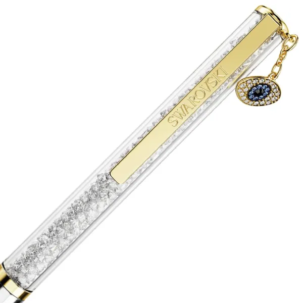 Bút Bi Swarovski Crystalline Ballpoint Pen Evil Eye, Gold tone, Mixed Metal Finish 5728729 Màu Bạc