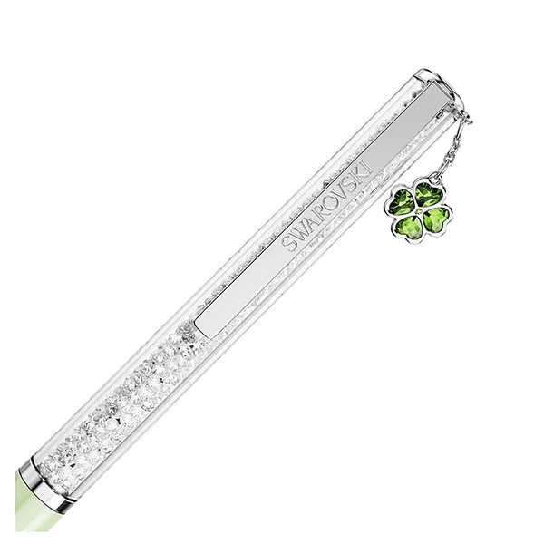 Bút Ký Swarovski Crystalline Ballpoint Pen Clover, Green, Green Lacquered, Chrome Plated 5732973 Màu Xanh Green