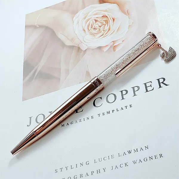 Bút Ký Swarovski Crystalline Ballpoint Pen Rose Gold Tone Plated Màu Vàng Hồng